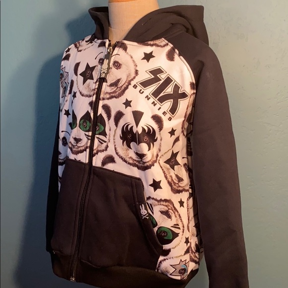 Kids zipper hoodie Six Bunnies size 8 years - Picture 3 of 6